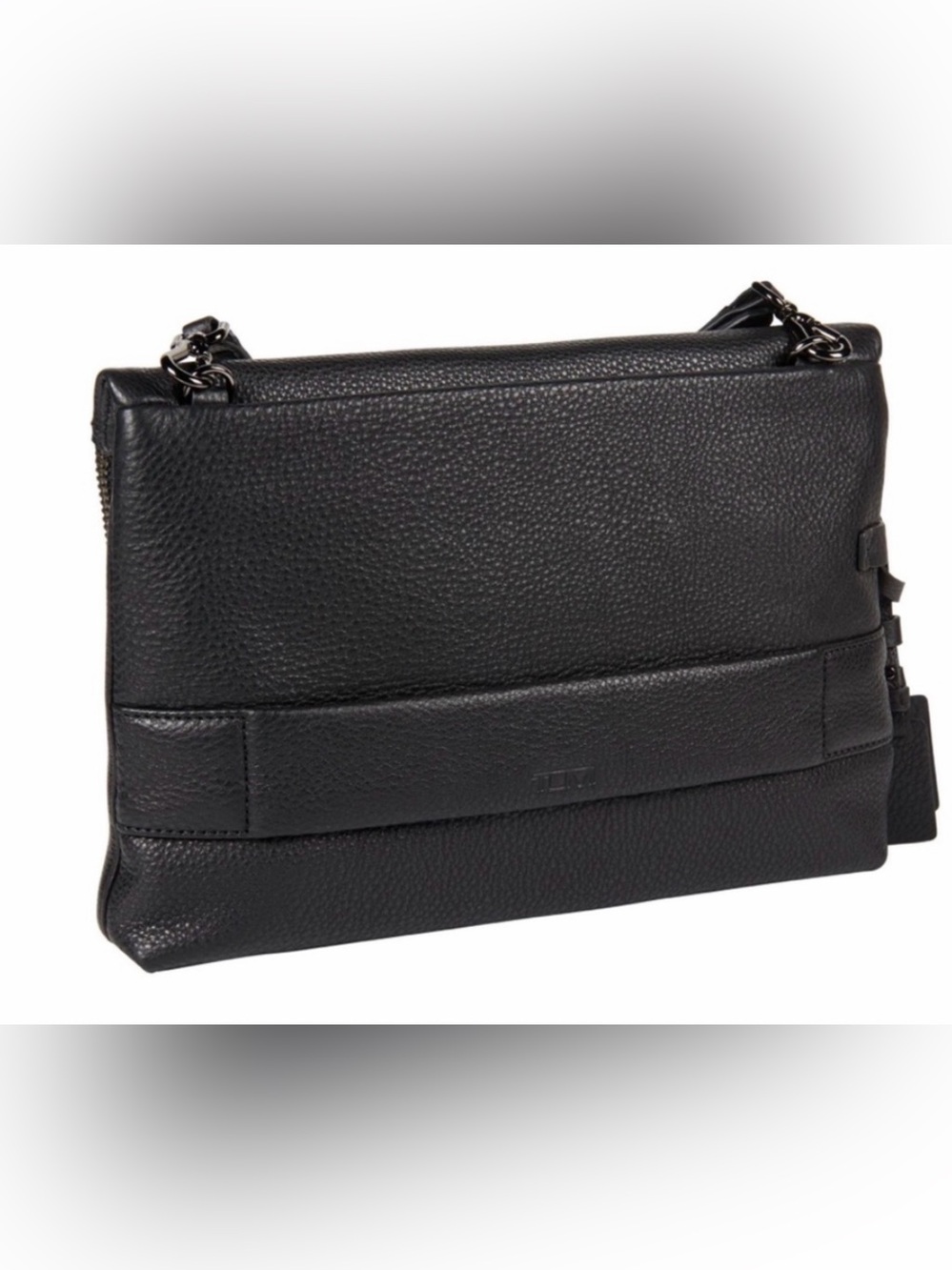 Tumi Black Noho Chrystie Pebbled Leather Crossbody Bag